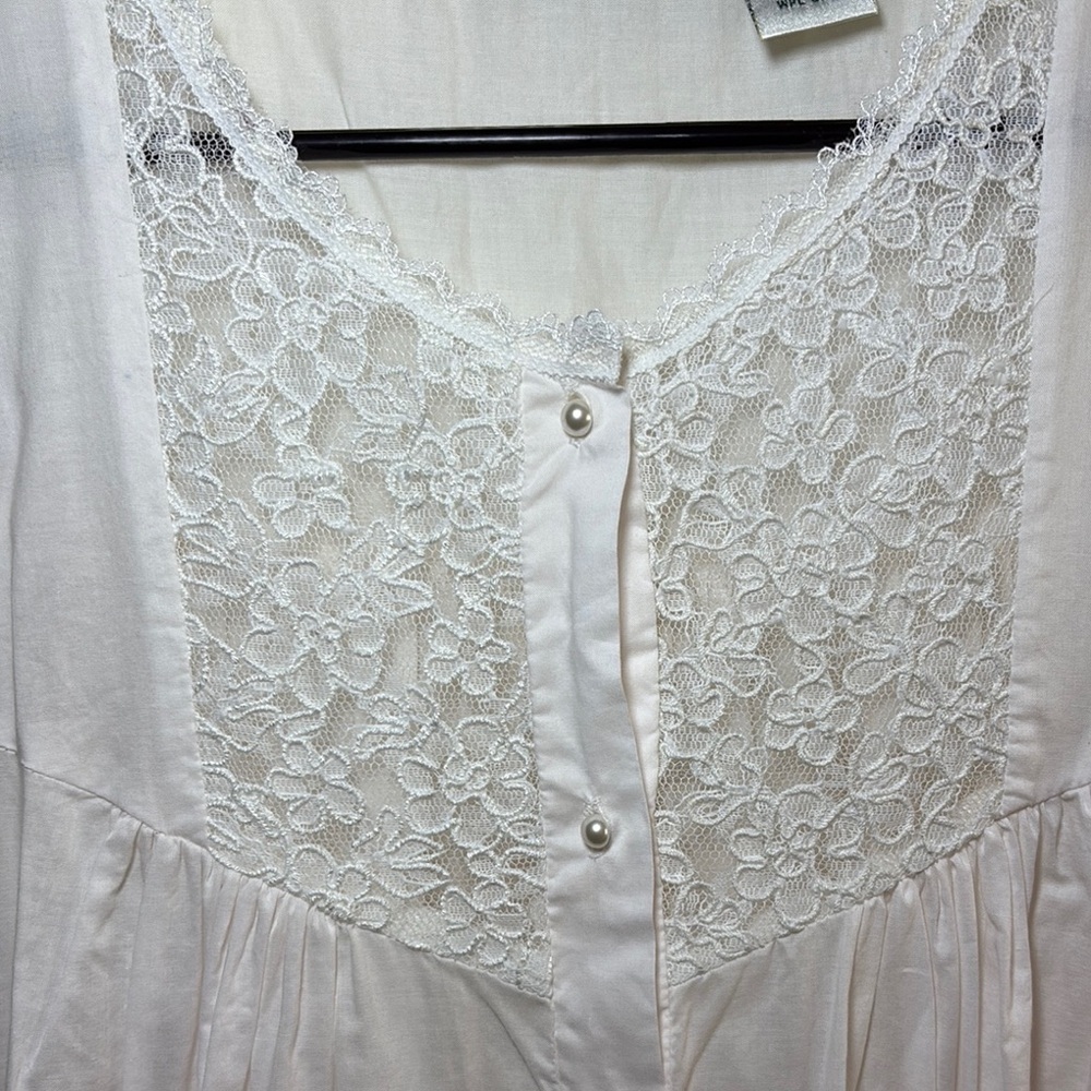 Charter Club Cream Lace Detail Chemise - Picture 4 of 6